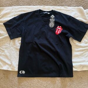Chrome Hearts Black Tee with Red Graphic M